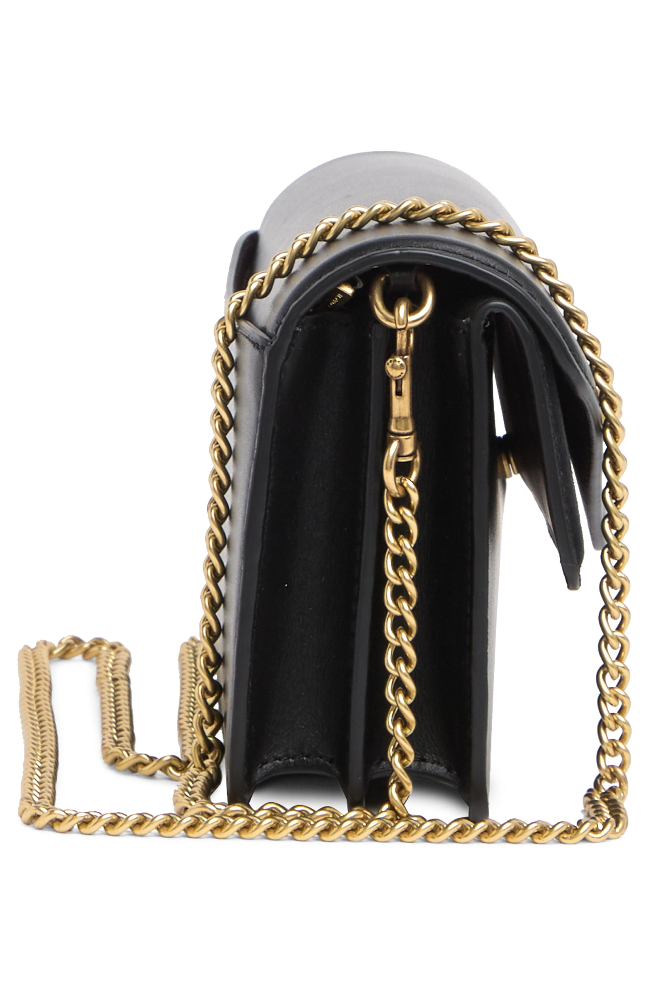 Aster Mixed Leather Crossbody, Alternate, color, B4/ BLACK