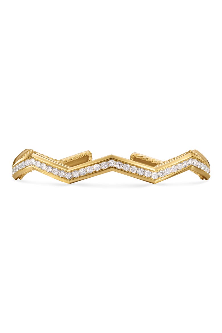 Zig Zag Stax Cuff Bracelet, Main, color, 18K YELLOW GOLD