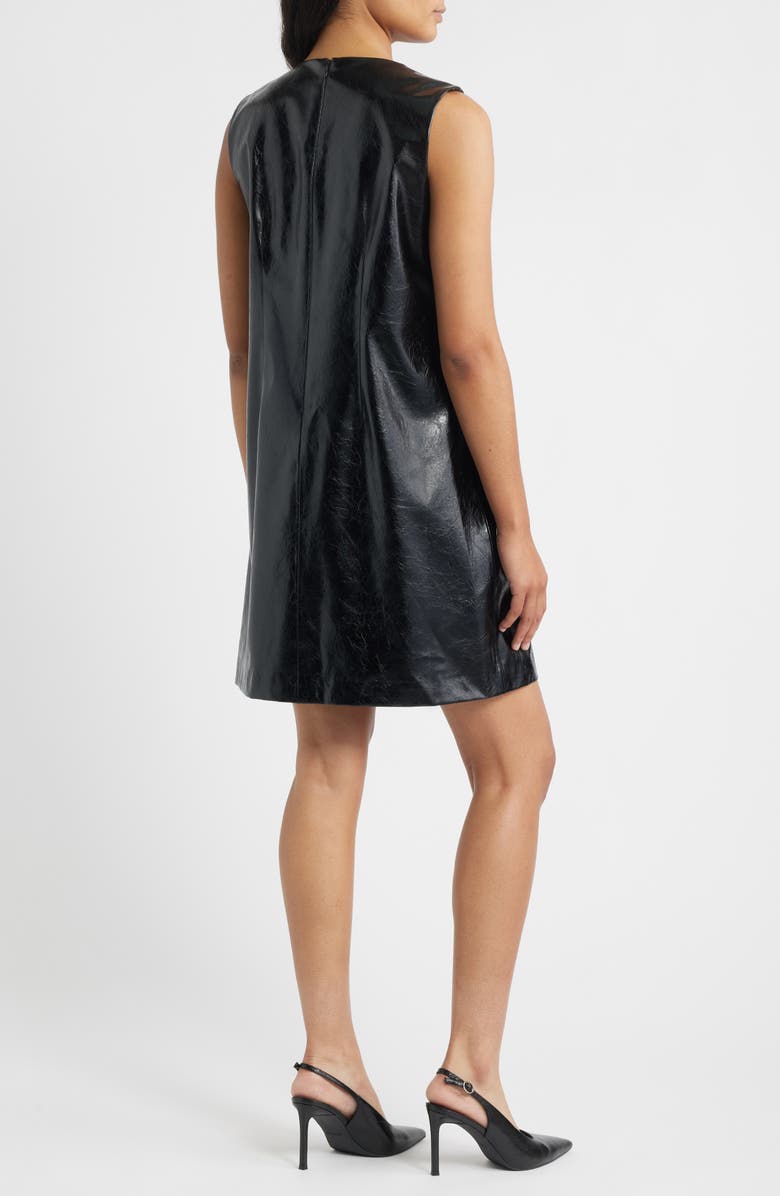 Anne Klein Coated Sleeveless Dress, Alternate, color, Anne Black