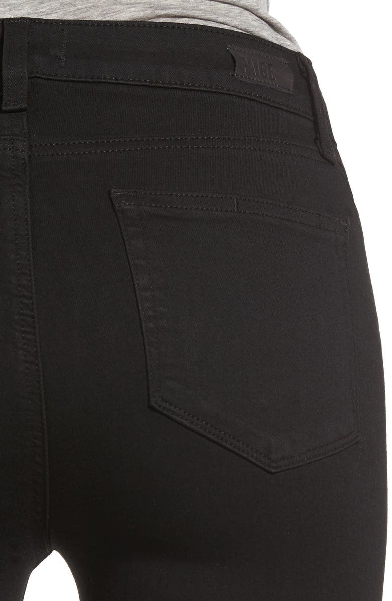 PAIGE Hoxton Transcend High Waist Crop Skinny Jeans, Alternate, color, Black Shadow