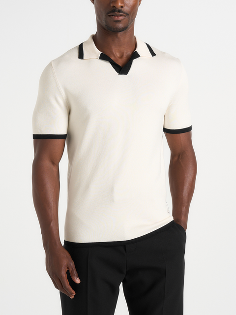 Lambert Contrast Detail Knit Polo