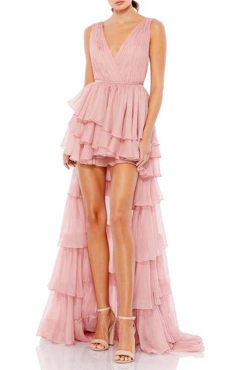 Petite Floral Embroidered High Neck Midi Dress