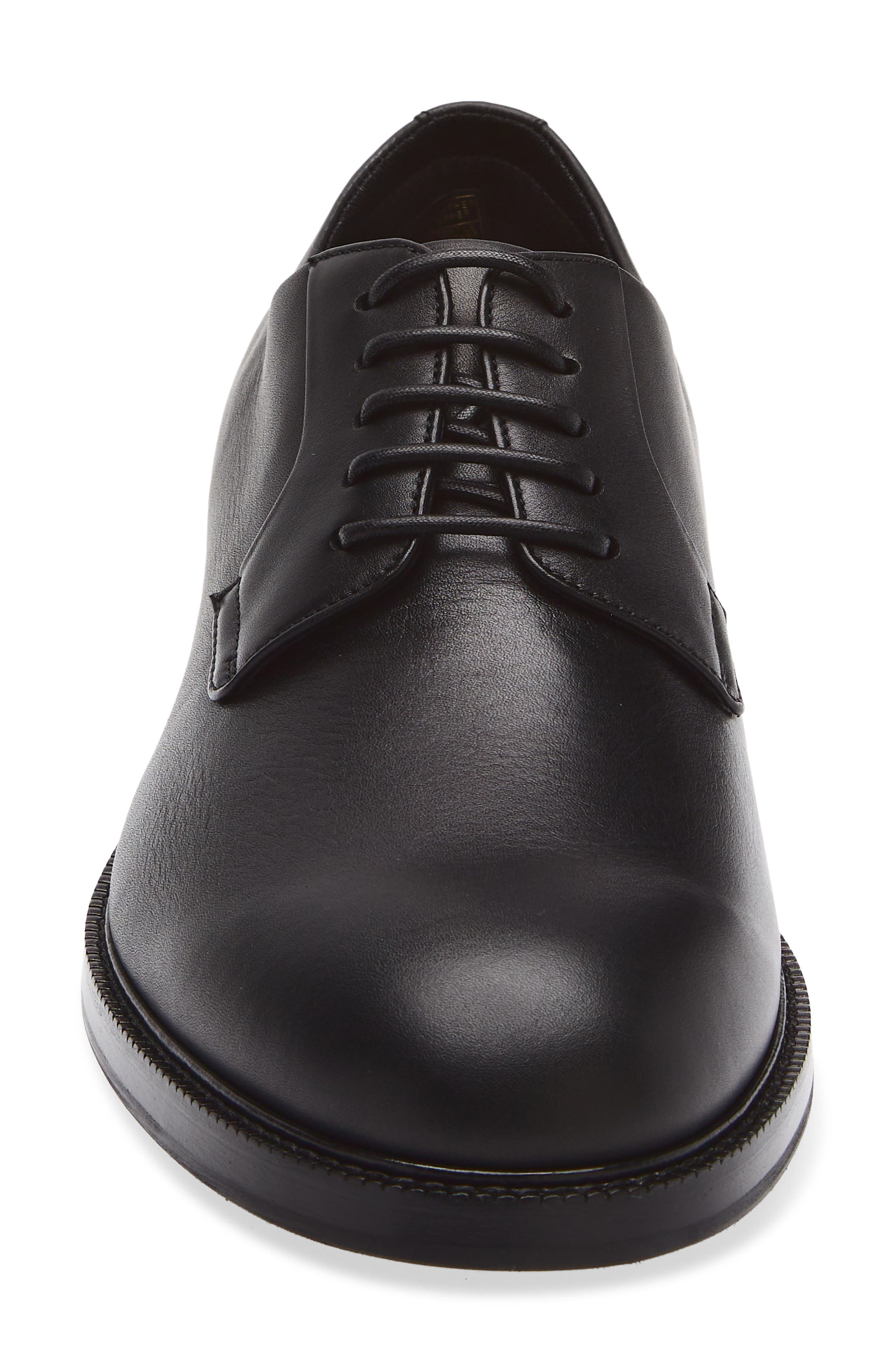 BOSS Dresletic Leather Plain Toe Derby, Alternate, color, Black