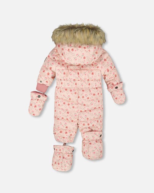 Deux Par Deux Baby Girl One-piece Original Puffy Snowsuit In Pink