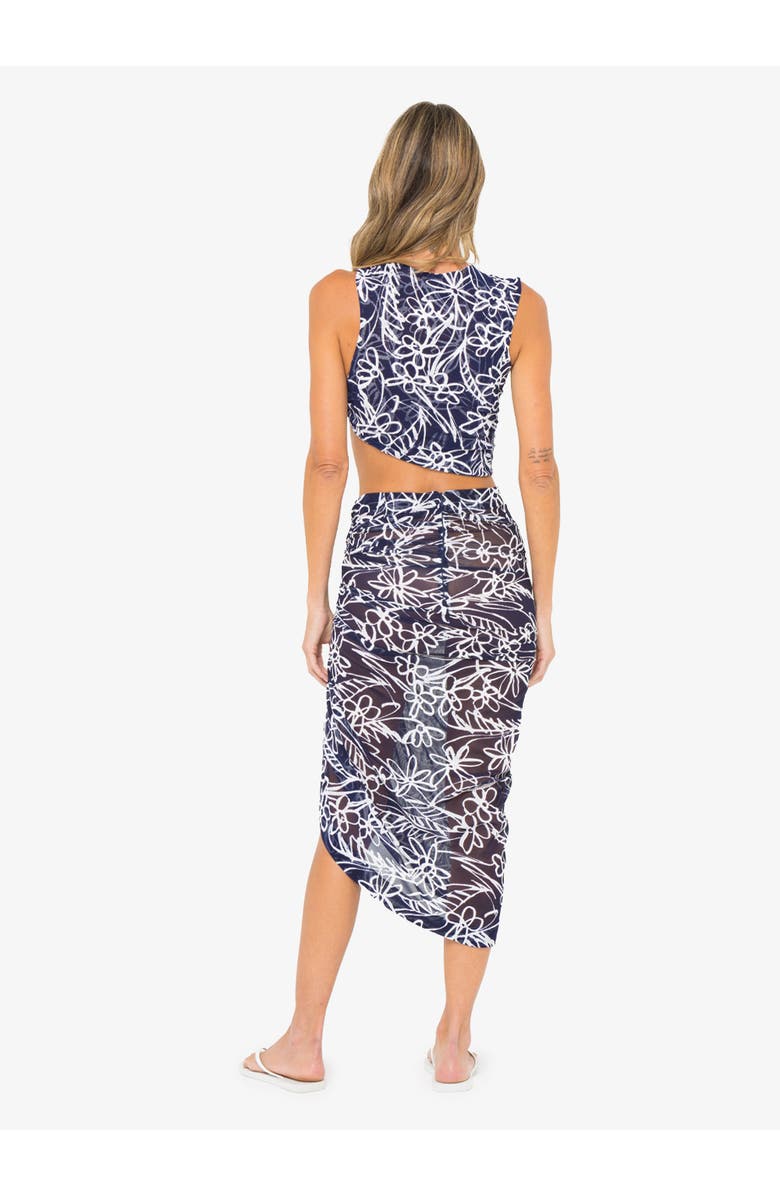 JBQ Scorpio Skirt, Alternate, color, Navy/White Floral