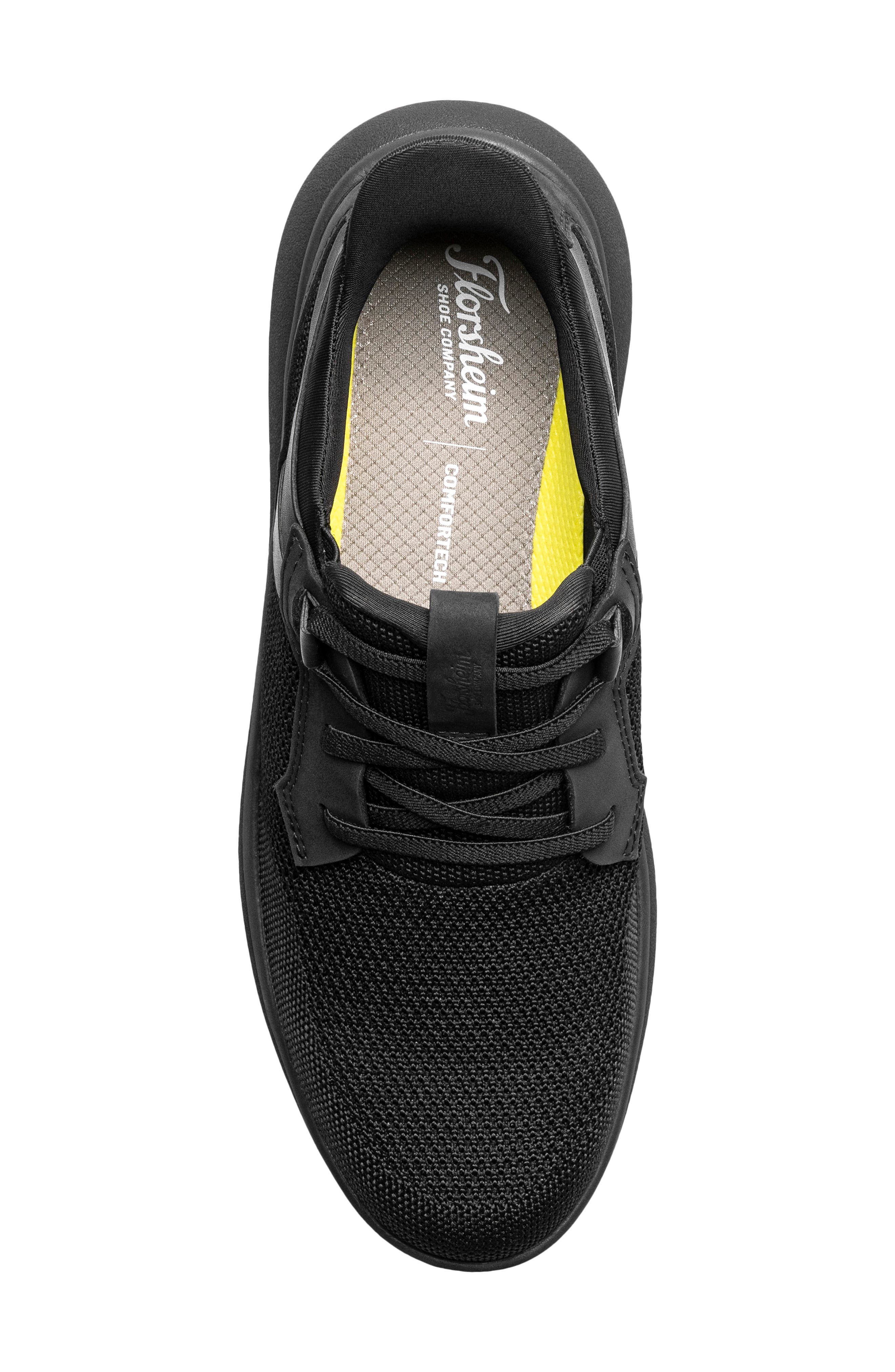 Florsheim Fleet Knit Elastic Sneaker, Alternate, color, Black