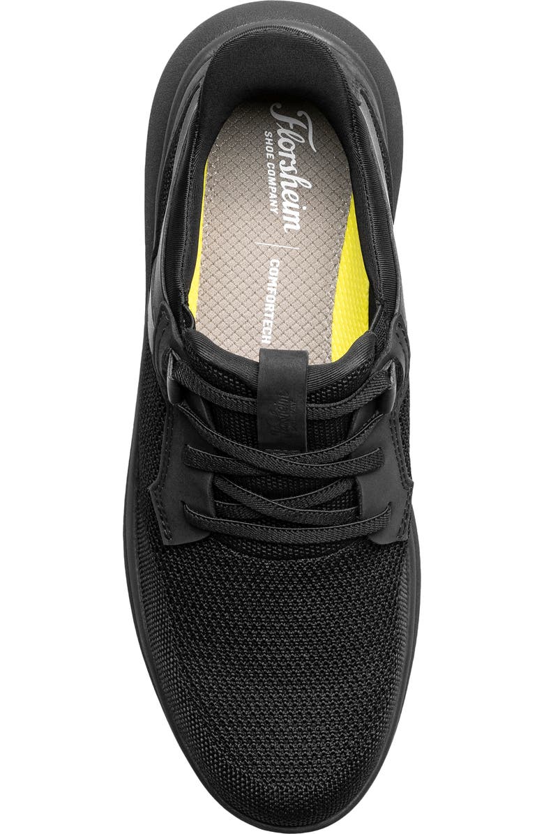 Florsheim Fleet Knit Elastic Sneaker, Alternate, color, Black