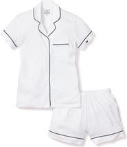 Petite Plume Ticking Stripe Cotton Short Pajamas