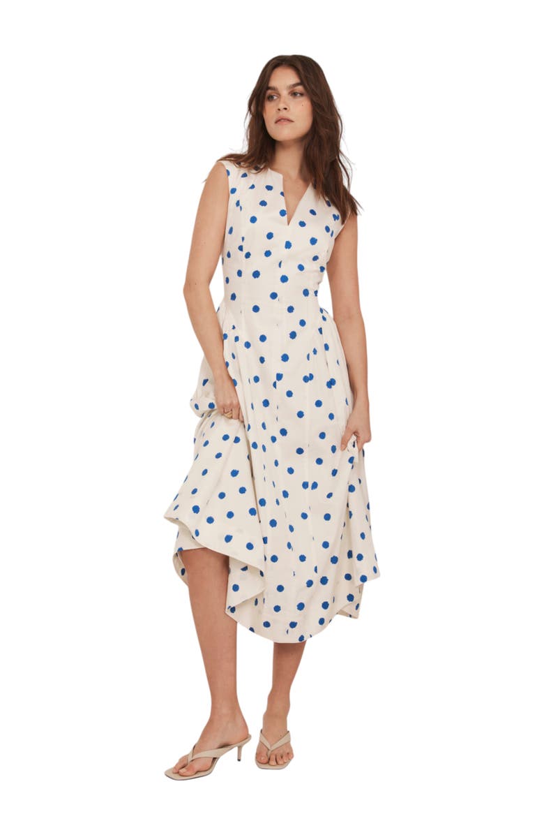 MINT VELVET Spot Print Midi Dress, Main, color,