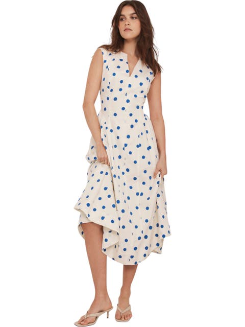Spot Print Midi Dress