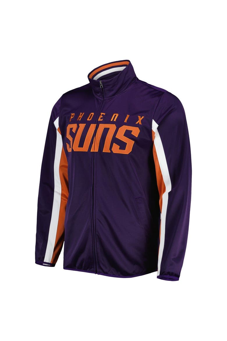 Men's G-III Sports by Carl Banks Purple Phoenix Suns Contender Wordmark Full-Zip Track Jacket, Alternate, color, Purple