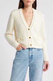 FRAME Double Pocket Crop Cardigan
