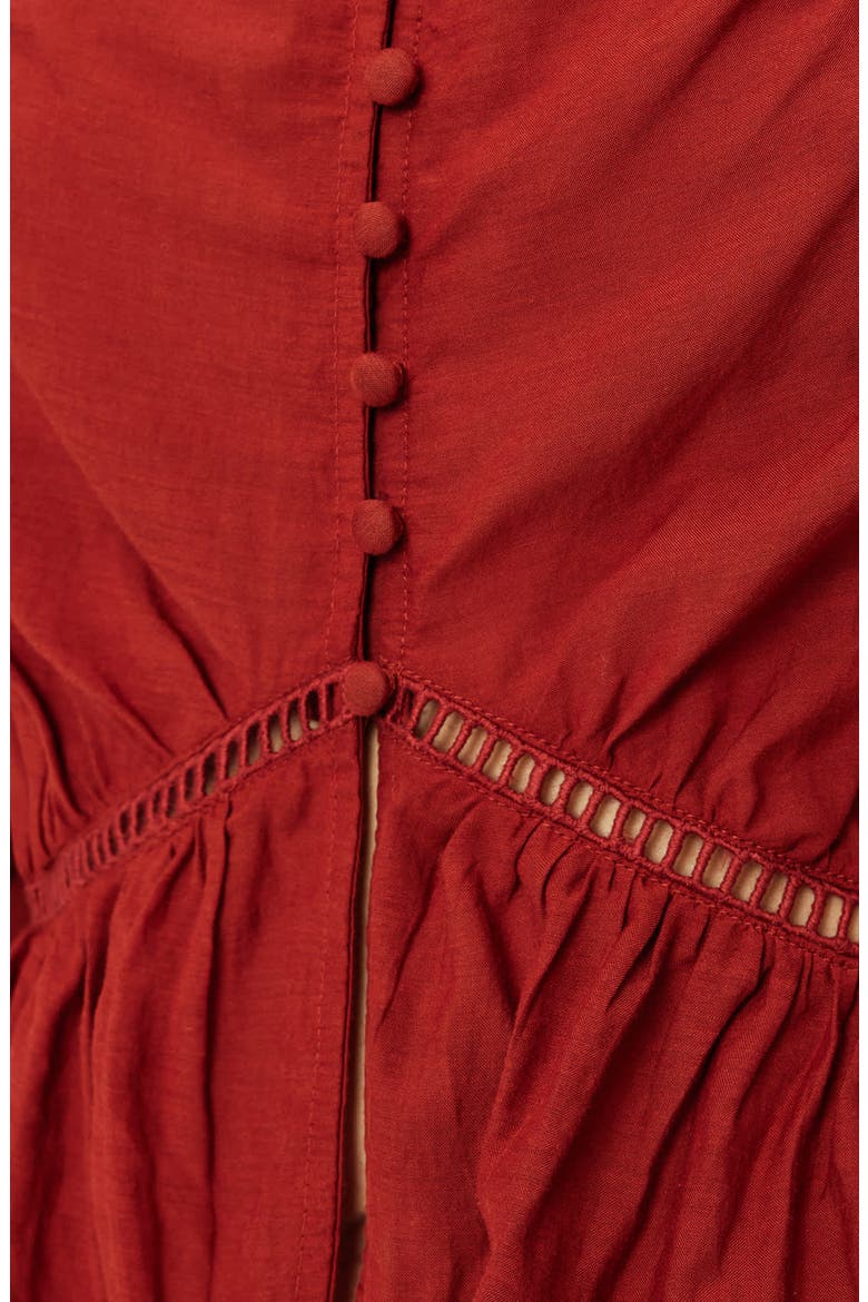 Lima Ruffle Peplum Top, Alternate, color, PAPRIKA RED