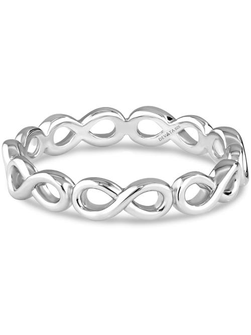 Devata Infinity Eternity Ring In Metallic