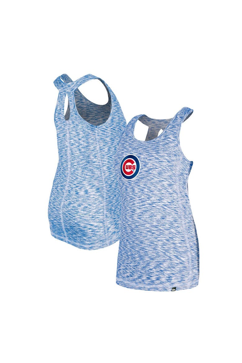 Women's New Era Royal Chicago Cubs Space Dye Keyhole Back Tank Top, Main, color, Royal