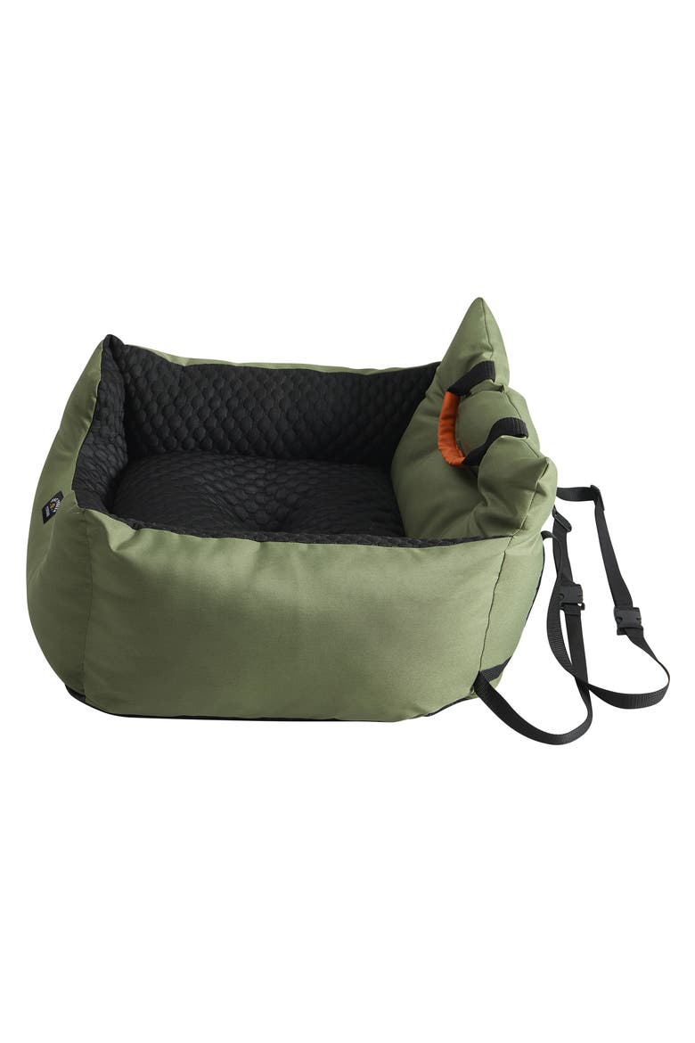 Sleepy Tail Society Cooling Pet Car Seat, Alternate, color, GREEN/ BLACK