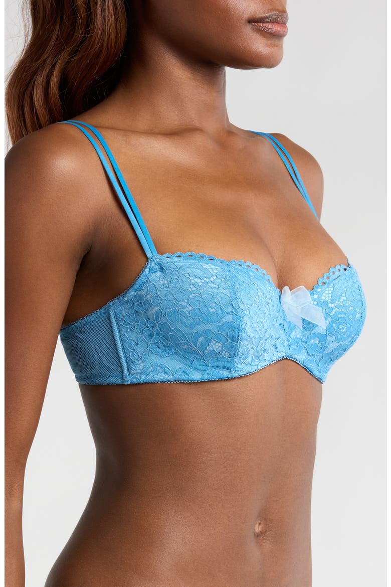 Ciao Bella Underwire Balconette Bra, Alternate, color, CYANEUS