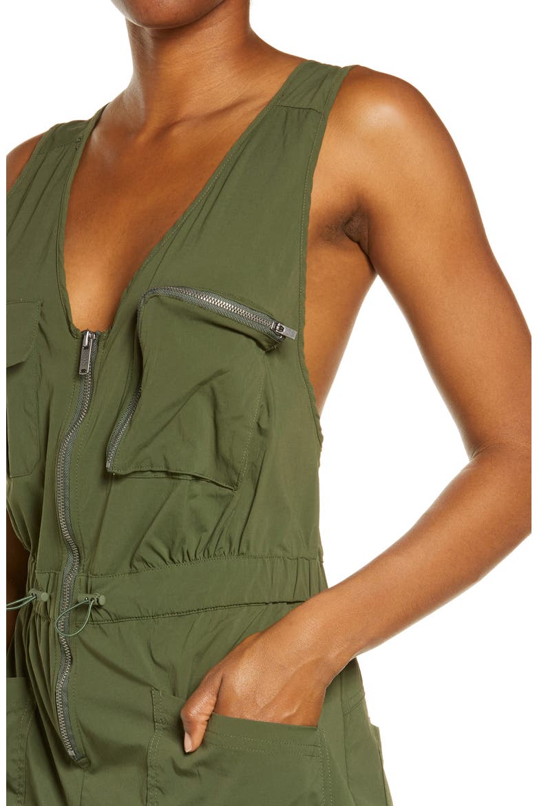 Free People FP Movement Back on Trek Romper, Alternate, color, MAYFLY