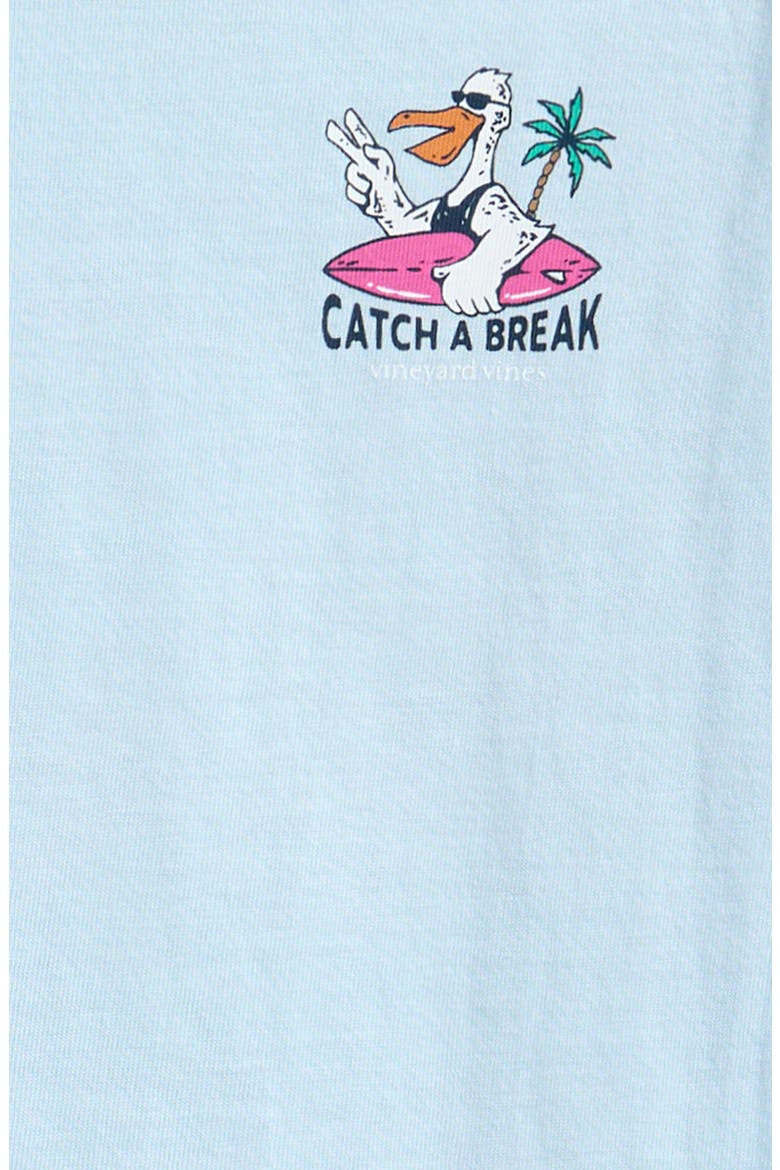 Kids' Catch a Break Cotton Graphic T-Shirt, Alternate, color, PALE SKY