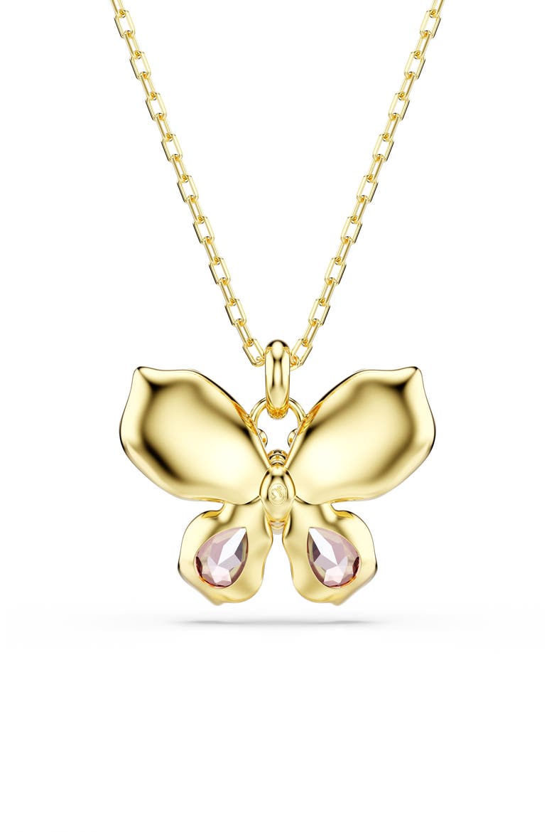 Idyllia Butterfly Pendant Necklace, Alternate, color, GOLD MULTI