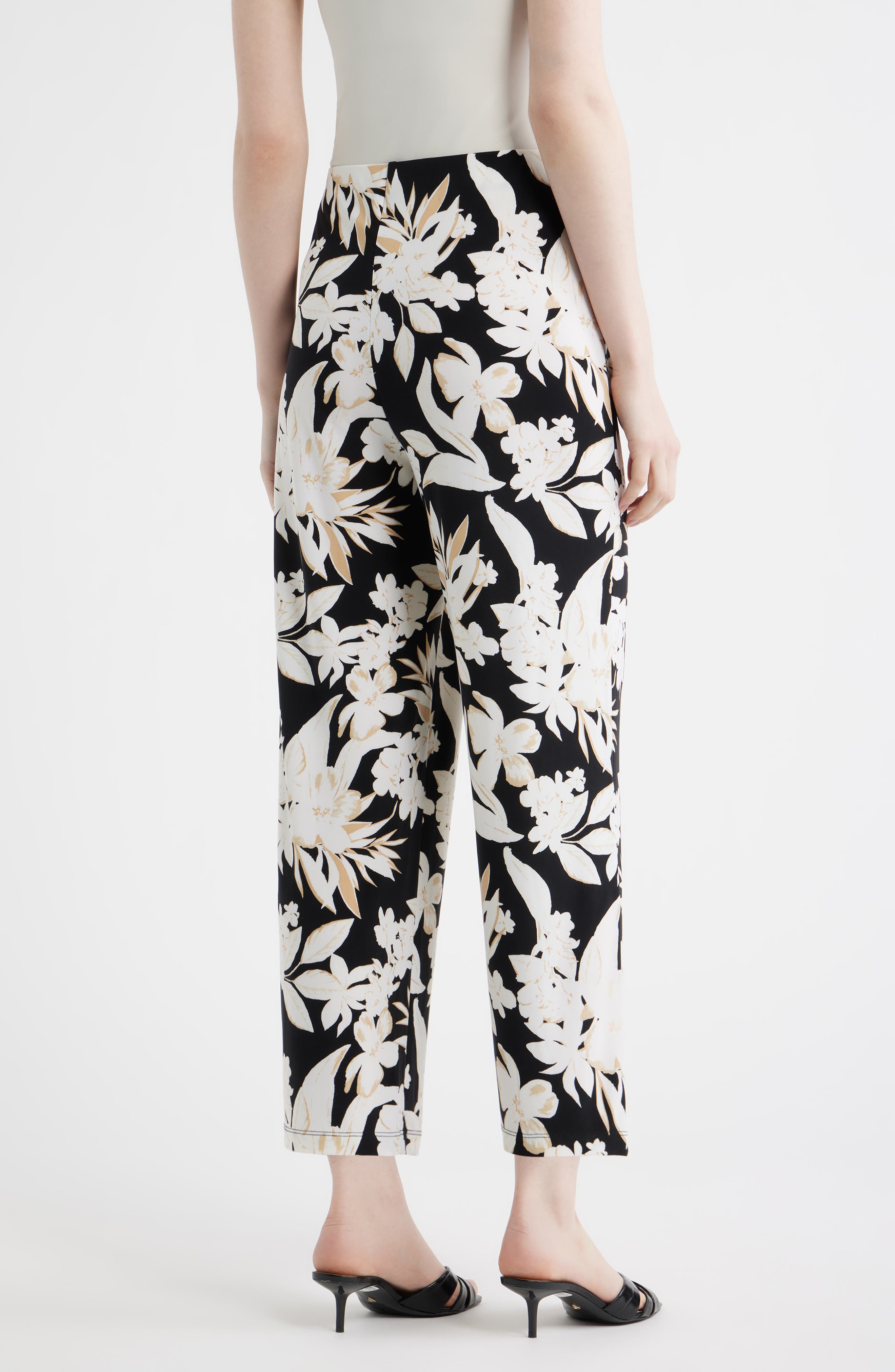 Print Crop Wide Leg Pants - image 2