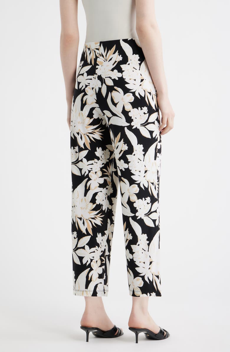 AK ANNE KLEIN Print Crop Wide Leg Pants, Alternate, color, Anne Black Multi