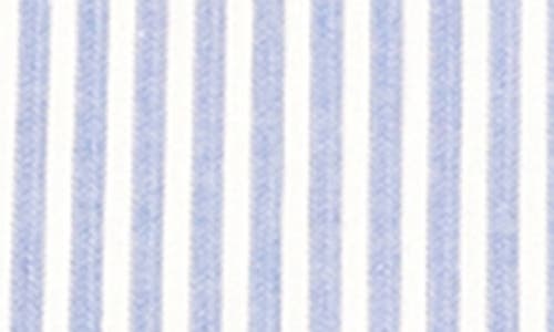 Karen Kane Stripe Buttoned Vest In Blue Stripe