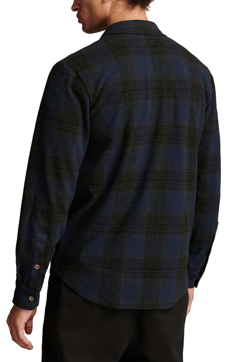 Lucky Brand Brushed Jersey Button-Up Shirt, Alternate, color, Blue/ Grey Multi
