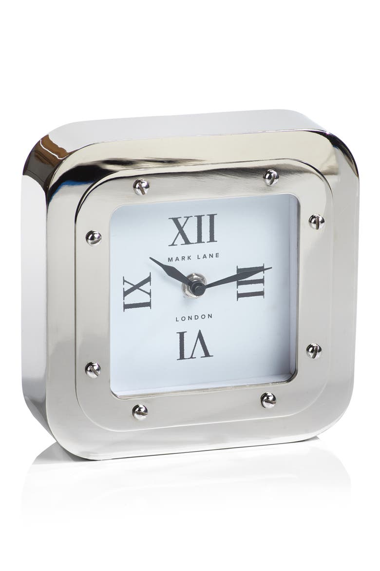 Mark Lane Table Clock, Main, color, SILVER
