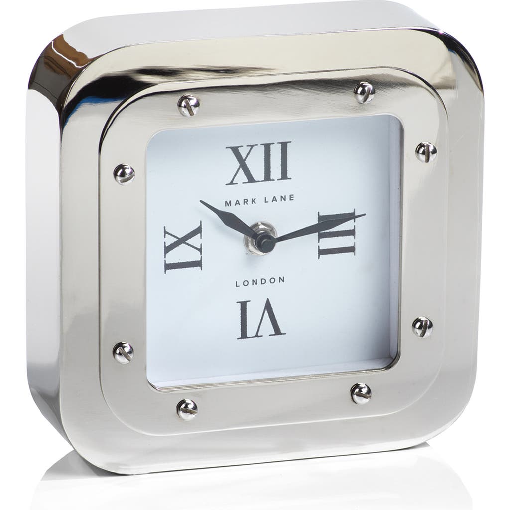 Zodax Mark Lane Table Clock In Silver