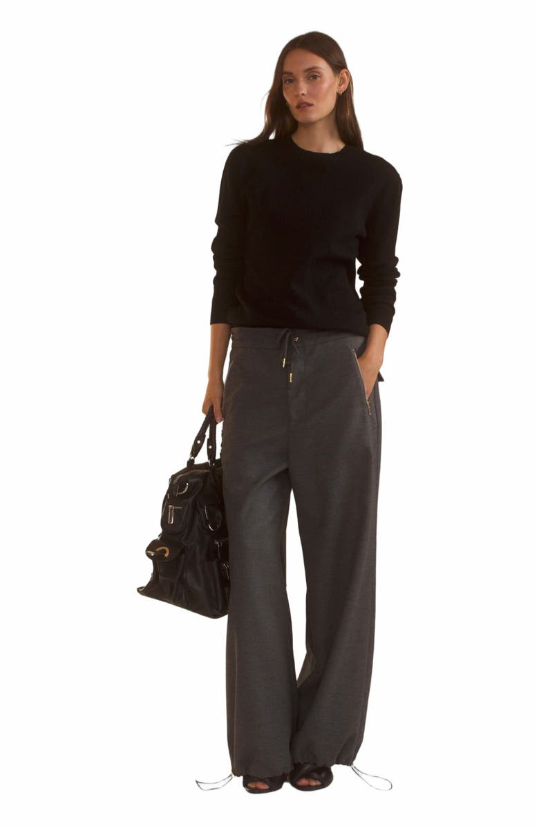 Cynthia Rowley Elea Wool Cashmere Sweater, Alternate, color, Black