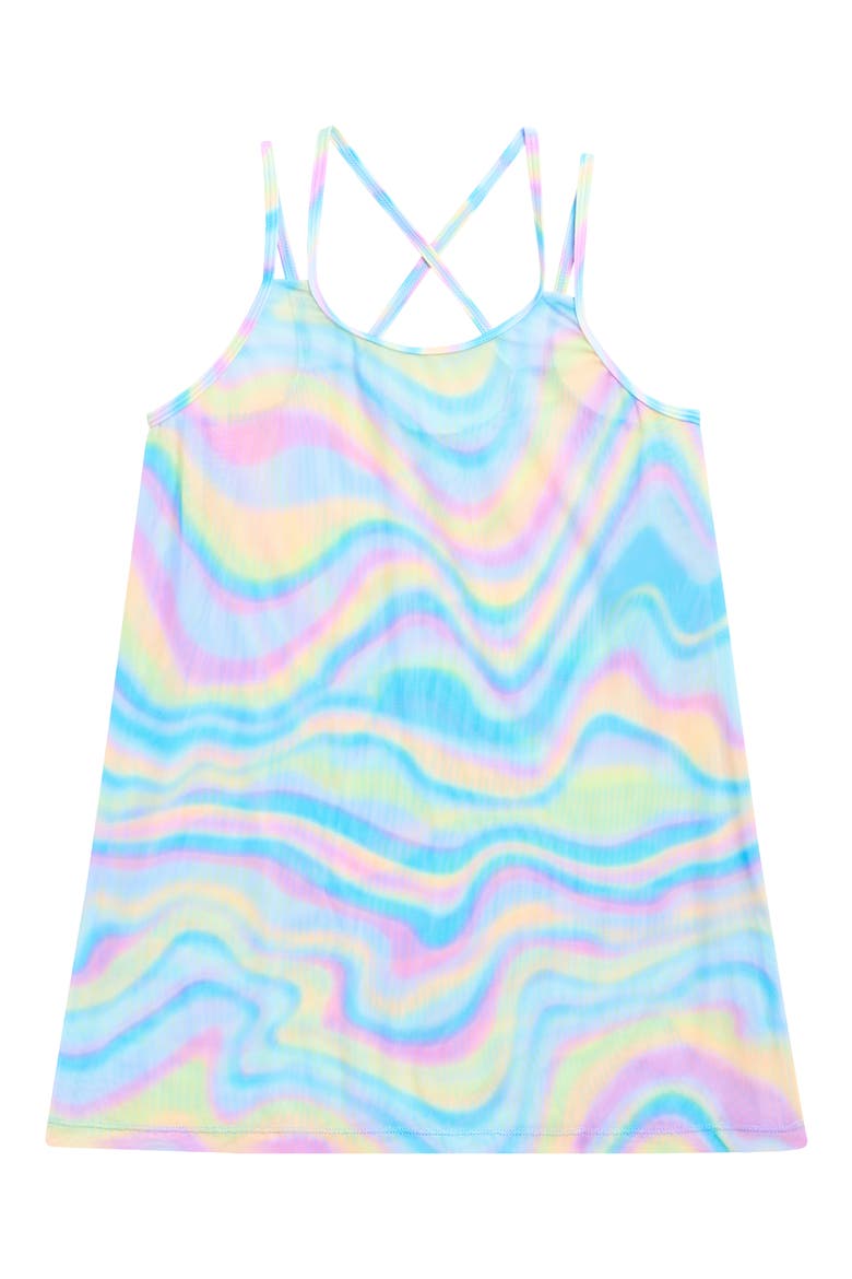 Kids' Mesh Cover-Up Dress, Main, color, BLUE MULTI