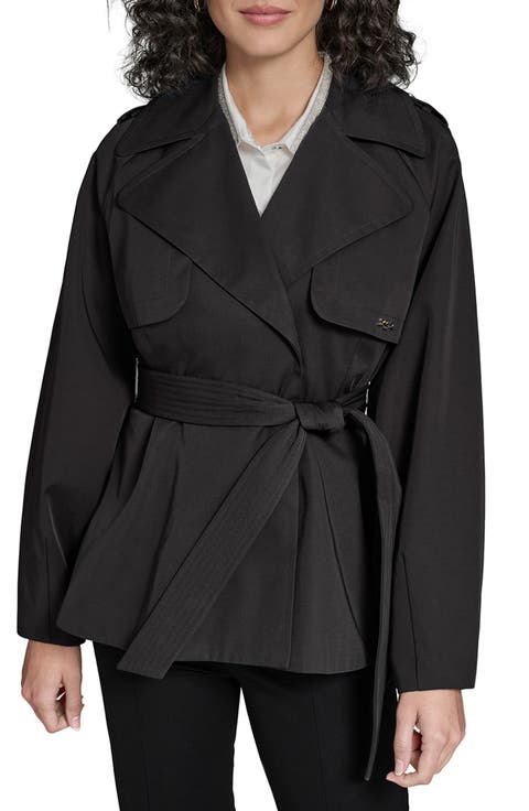 Short Flared Trench Coat