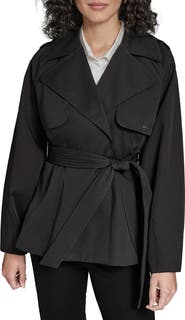 KARL LAGERFELD Short Flared Trench Coat