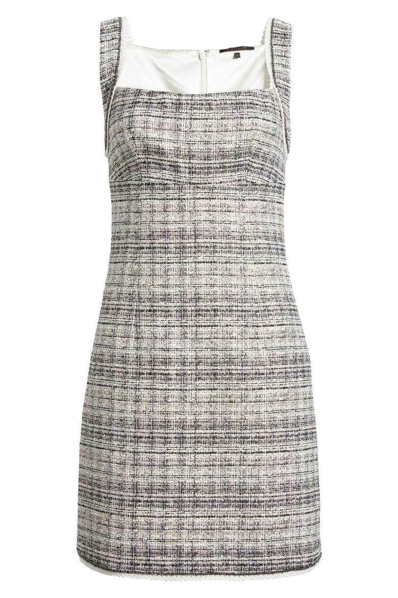 Metallic Tweed Minidress, Alternate, color, IVORY MULTI