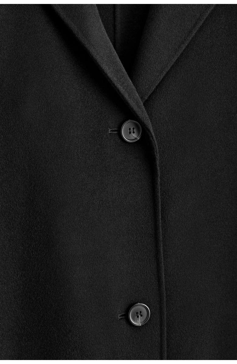 COS Double-Faced Wool Long Coat, Alternate, color, Black