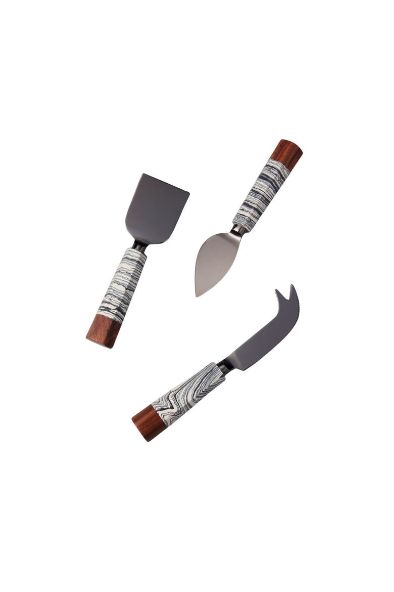 Zebra Cheese Knives - Set of 3, Main, color, Black
