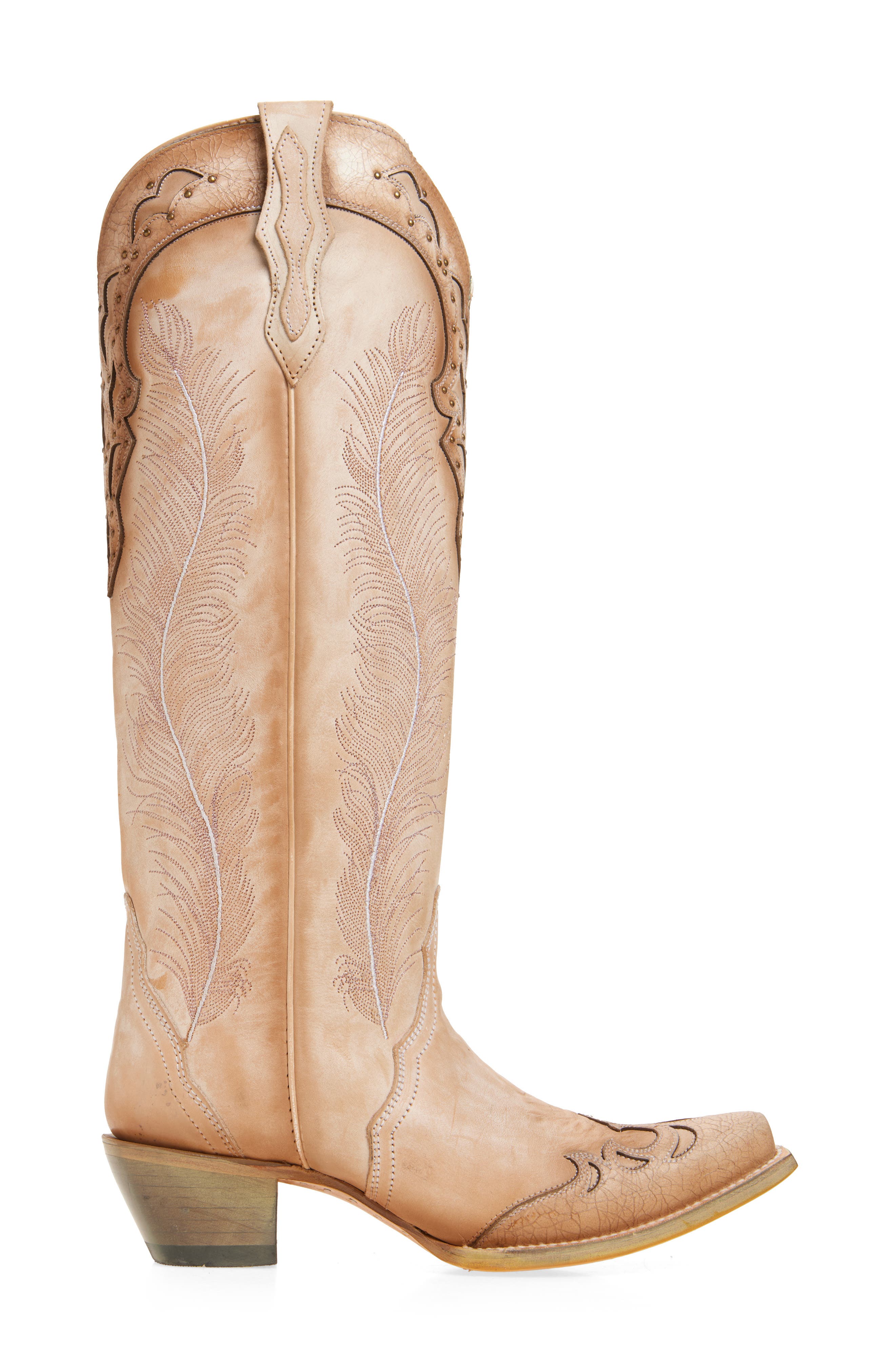 CORRAL Feather Embroidered Western Boot, Alternate, color, 