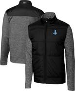 Cutter & Buck Men's Cutter & Buck Black Detroit Lions Throwback Logo Big & Tall Stealth Hybrid Quilted Full-Zip Windbreaker Jacket