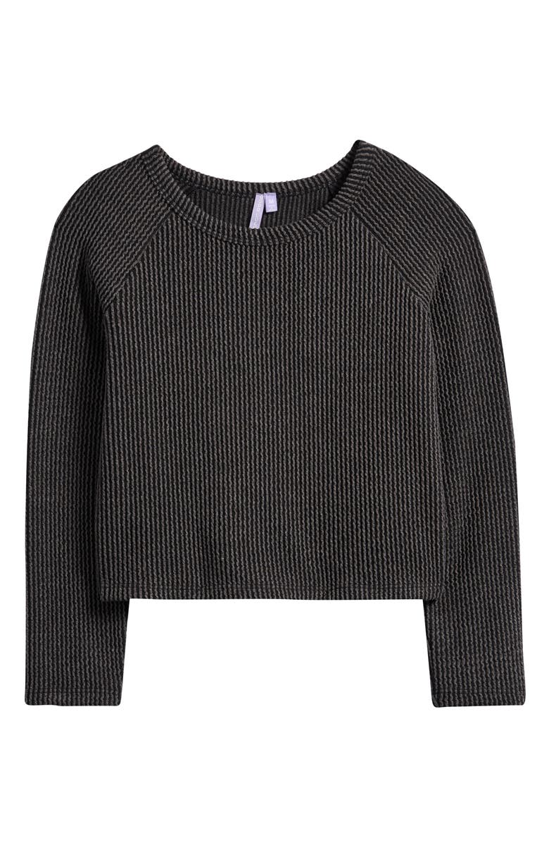 Good Luck Girl Kids' Rib Top, Main, color, Washed Black