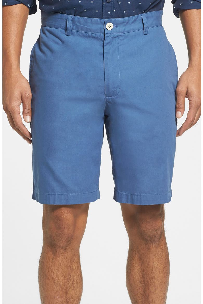 Summer Flat Front Twill Shorts, Main, color, FLAG BLUE