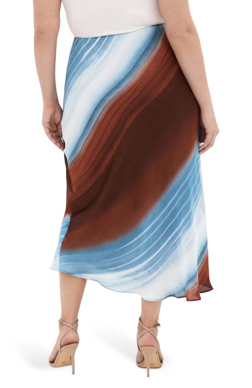 City Chic Levitate Print Skirt In Multi