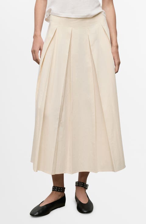 Pleated Midi Skirt