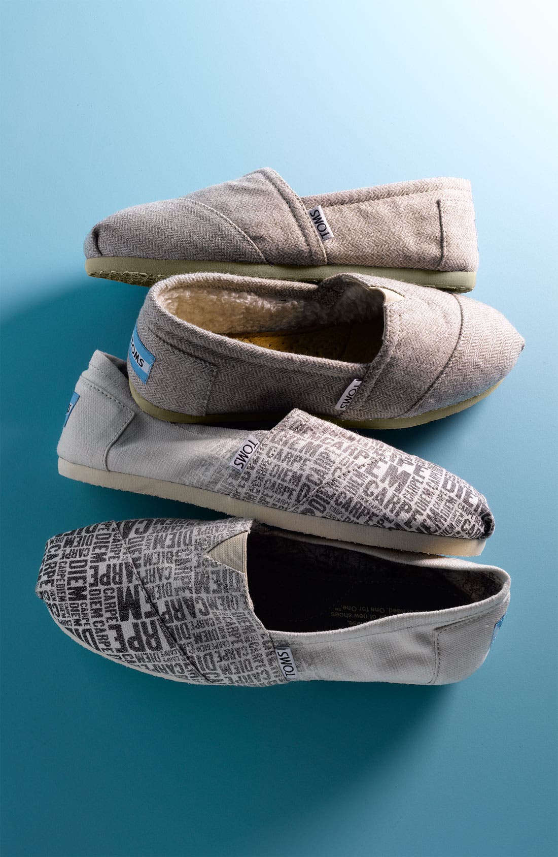 TOMS 'Classic - Carpe Diem' Canvas Slip-On, Alternate, color, 