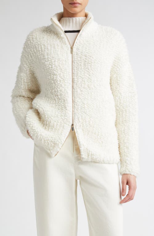 Max Mara Studio Oggetti Fleece Jacket In White