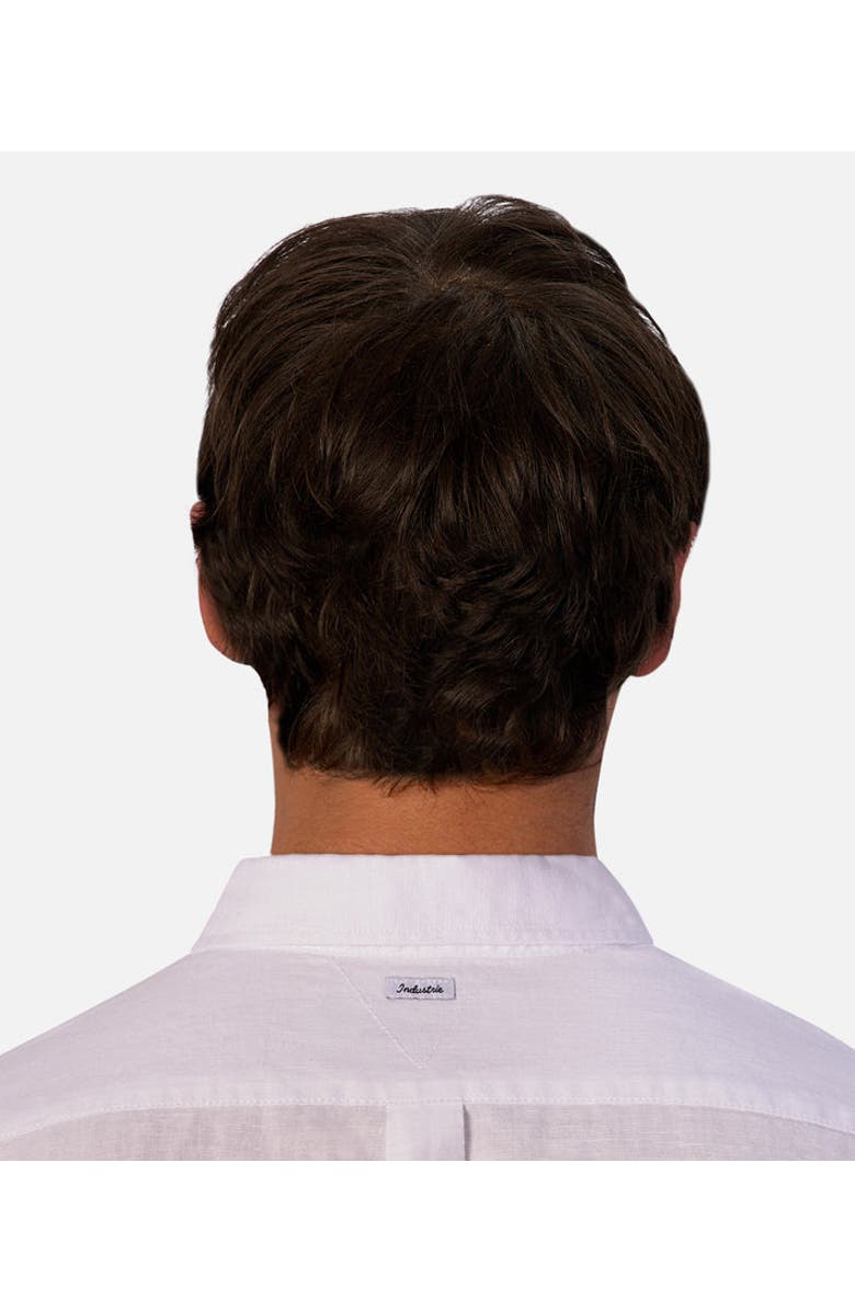 Industrie Australia The Tennyson Linen Blend Short Sleeve Shirt, Alternate, color, White