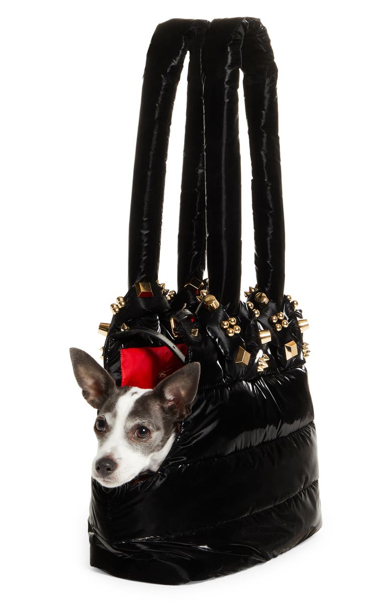 Christian Louboutin Cabawouaf Spikes Pet Carrier, Alternate, color, 