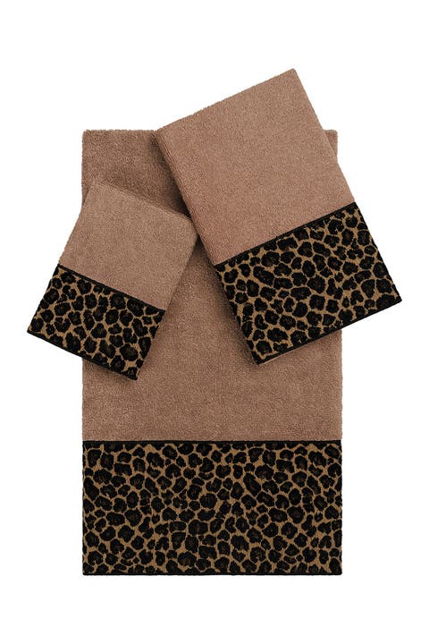 Spots 3-Piece Embellished Towel - Latte