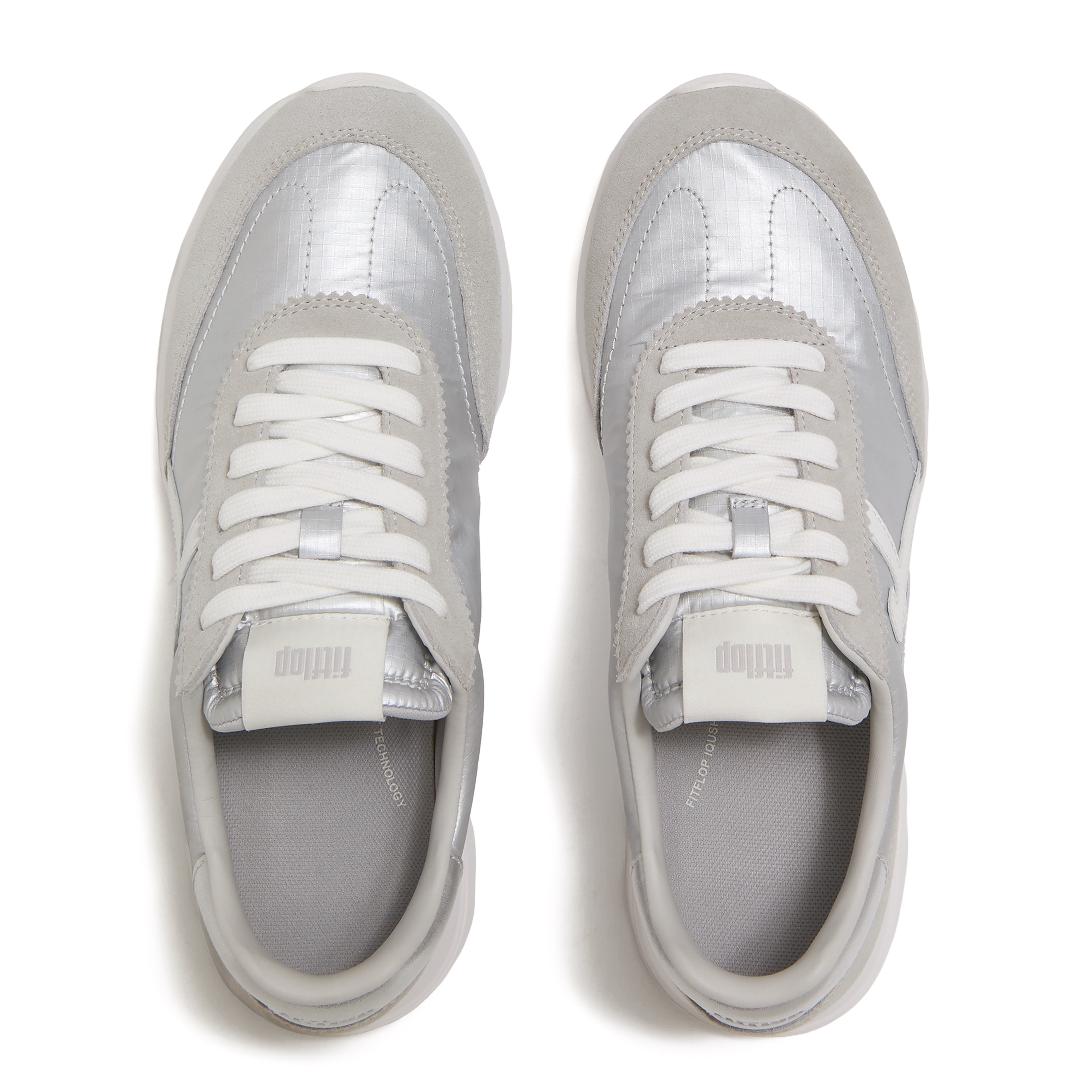 Retro-Q Ff Met-Suede Sneakers, Alternate, color, Silver/Urban White