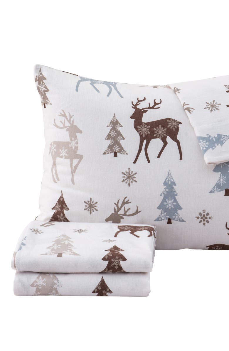 Woven & Weft Turkish Cotton Flannel Sheet Set, Alternate, color,